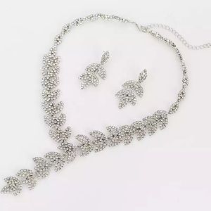COPY - Necklace leaf vine earring bridal set stat…